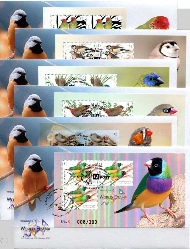 minisheets of australian finches - cancelled