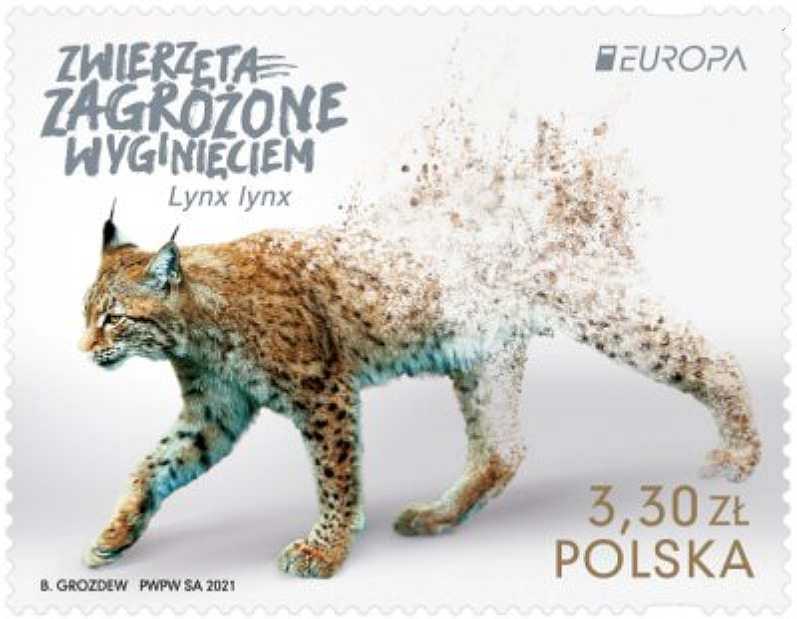 European Stamp - Eurasian Lynx