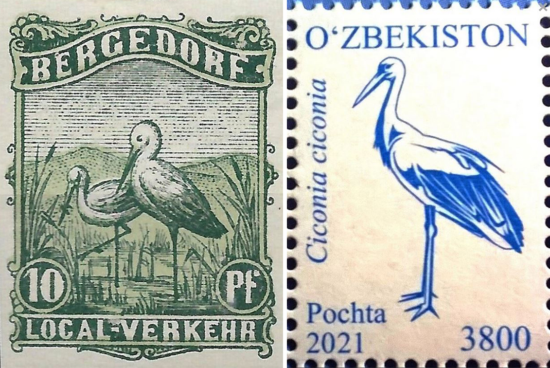 Privatpost Usbekistan Stork