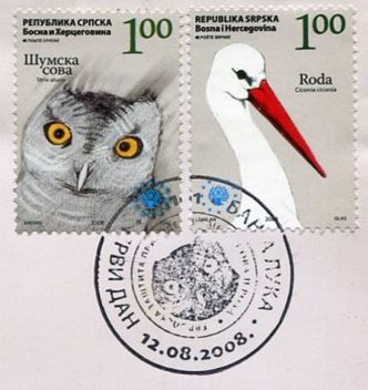Stempel Storch Eule